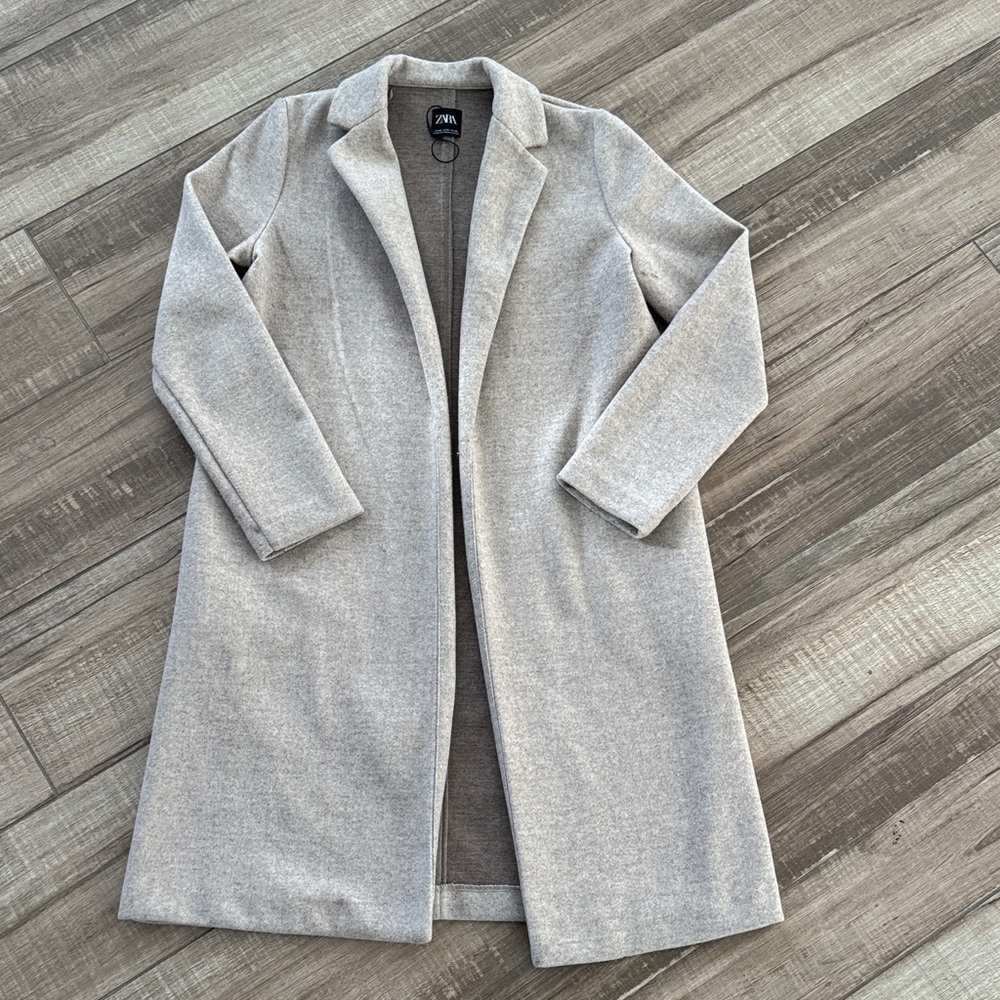 Zara Women's Light Gray Trench Coat